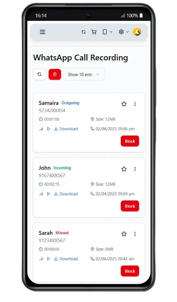 Monitoring feature